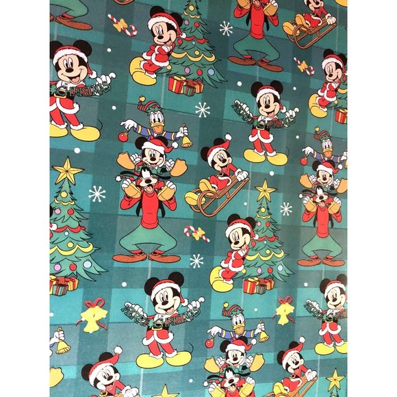 Disney Mickey Mouse Friends Goofy Christmas Wrapping Paper 20 Sq Ft - Picture 1 of 4